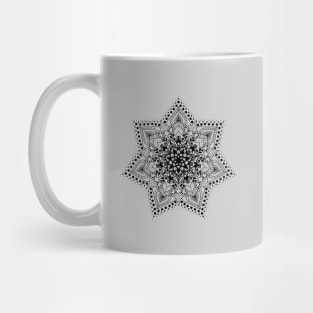 Black Mandala, Mandala artwork Mug